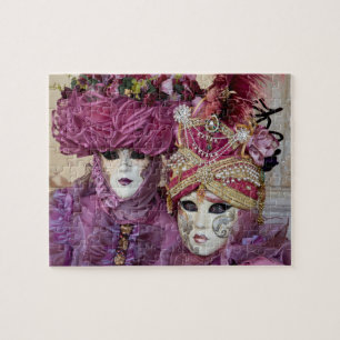 Purple Carnival costume, Venice Jigsaw Puzzle