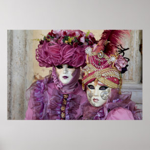 Purple Carnival costume, Venice Poster