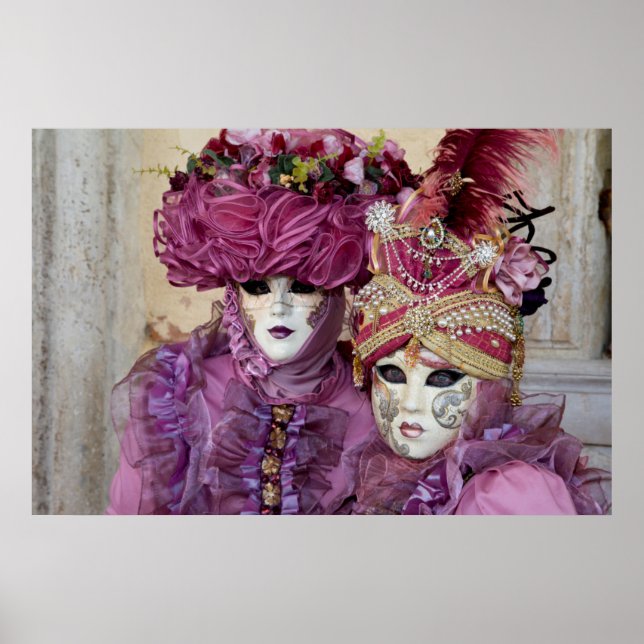 Purple Carnival costume, Venice Poster (Front)