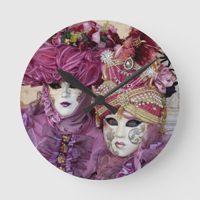 Purple Carnival costume, Venice Round Clock (Front)