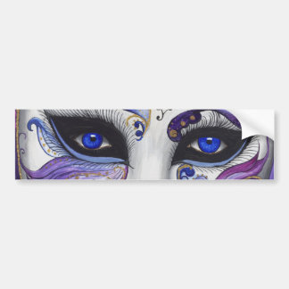 Purple Carnival Mask by PSOVART Bumper Sticker