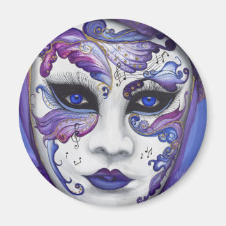 Purple Carnival Mask by PSOVART Magnet
