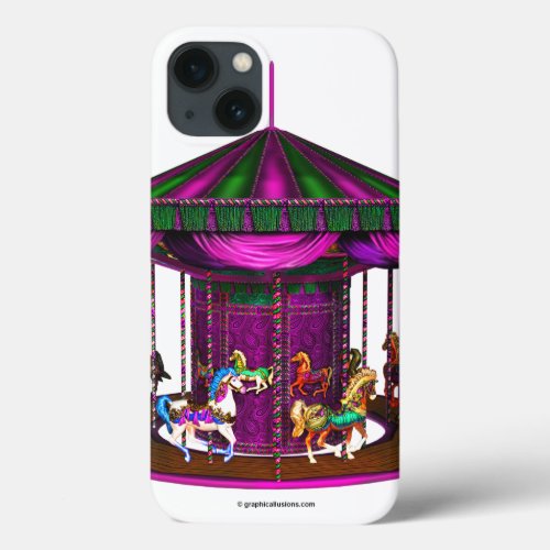 Purple Carousel iPhone 13 Case