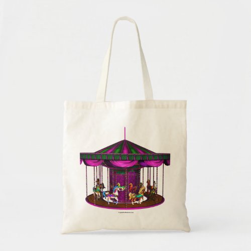 Purple Carousel Tote Bag
