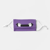 Purple Cartoon Monster Teeth Kids' Cloth Face Mask (Front, Folded)