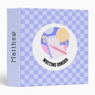 Purple Cartoon Writing Binder Cover Design