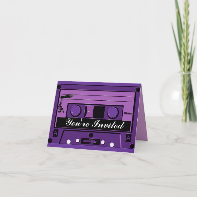 Purple Cassette Groove_ Invitation (Front)