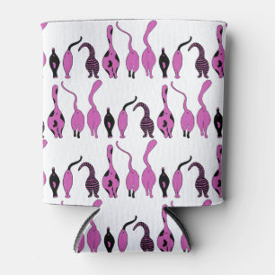 Purple Cat Butt Pattern Can Cooler