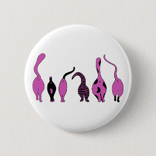 Purple Cat Butts Button