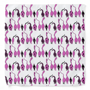 Purple Cat Butts Pattern Bandana