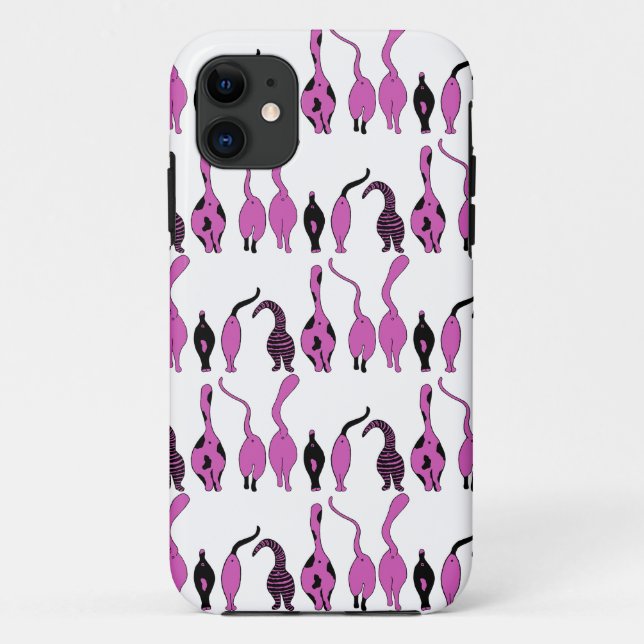 Purple Cat Butts Pattern Case-Mate iPhone Case (Back)