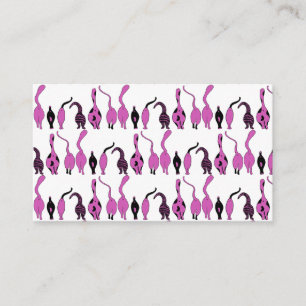 Purple Cat Butts Pattern Enclosure Card