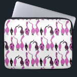 Purple Cat Butts Pattern Laptop Sleeve<br><div class="desc">A drawing of six cats showing off their cute purple butts in a repeating pattern.</div>