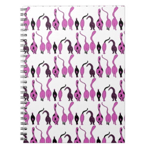 Purple Cat Butts Pattern Notebook