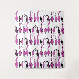 Purple Cat Butts Pattern Tapestry