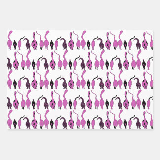 Purple Cat Butts Pattern Wrapping Paper Sheets