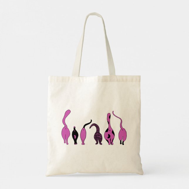 Purple Cat Butts Tote Bag (Back)