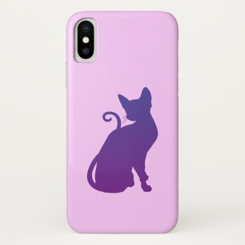 Purple Cat iPhone XS Case
