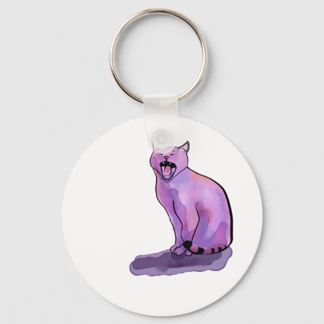Purple Cat Keychain (Front)
