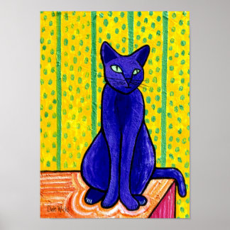 Purple Cat Poster