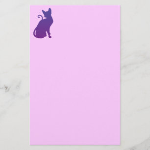 Purple Cat Stationery