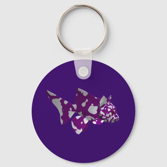 Purple Catfish Keychain (Front)