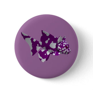 Purple Catfish Pinback Button