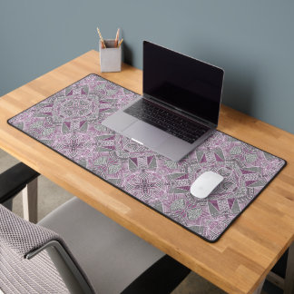 Purple Cathedral Tile Desk Mat