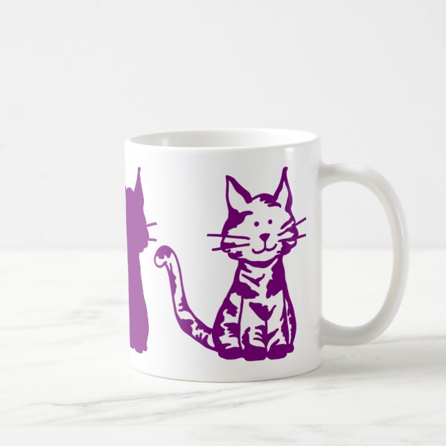 Purple Cats Coffee Mug (Right)