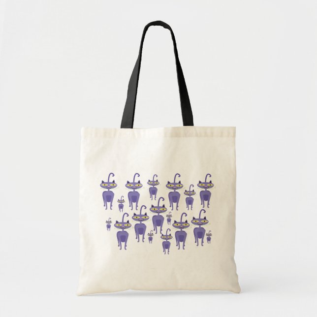Purple Cats Tote Bag (Front)