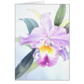 Purple Cattleya Orchid Card (5" X 7") (Front)
