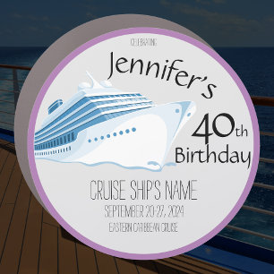 Purple Celebrating Birthday Cruise Door Decor Car Magnet