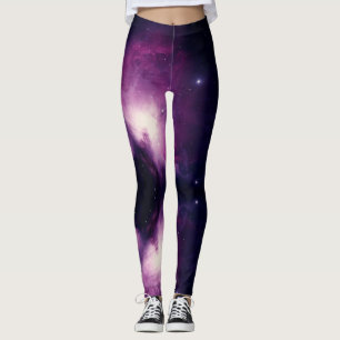 Purple celestial activewear yoga Leggings