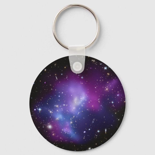 Purple Celestial Space Photo Blank Keychain (Front)