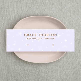 Purple Celestial Stars Stud Earring Display Card