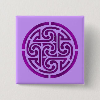 Purple Celtic Knot Design Button