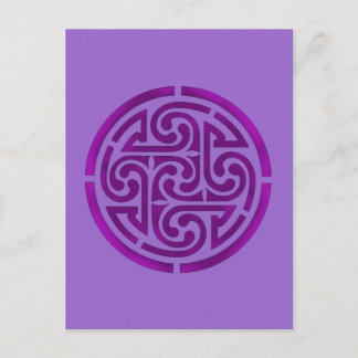 Purple Celtic Knot Design Postcard