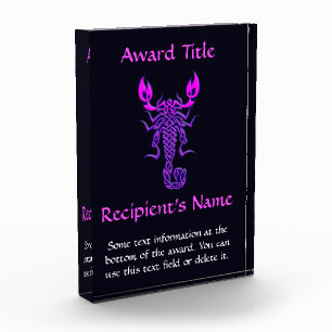 Purple Celtic Knot Scorpion Acrylic Award