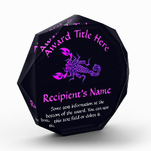 Purple Celtic Knot Scorpion Acrylic Award