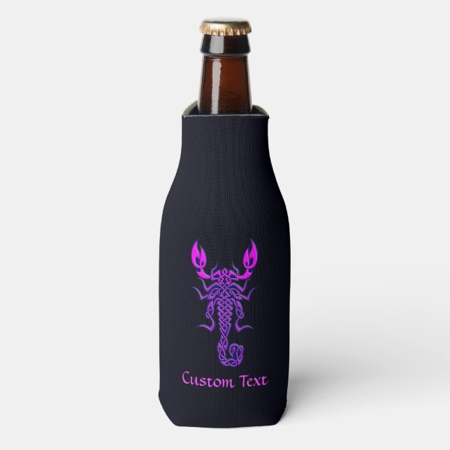 Purple Celtic Knot Scorpion Bottle Cooler (Bottle Front)
