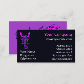 Purple Celtic Knot Scorpion Business Card