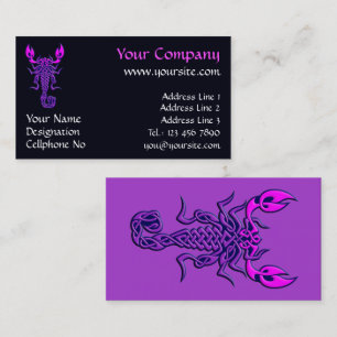 Purple Celtic Knot Scorpion Business Card