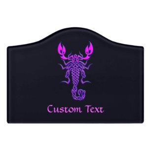 Purple Celtic Knot Scorpion Door Sign