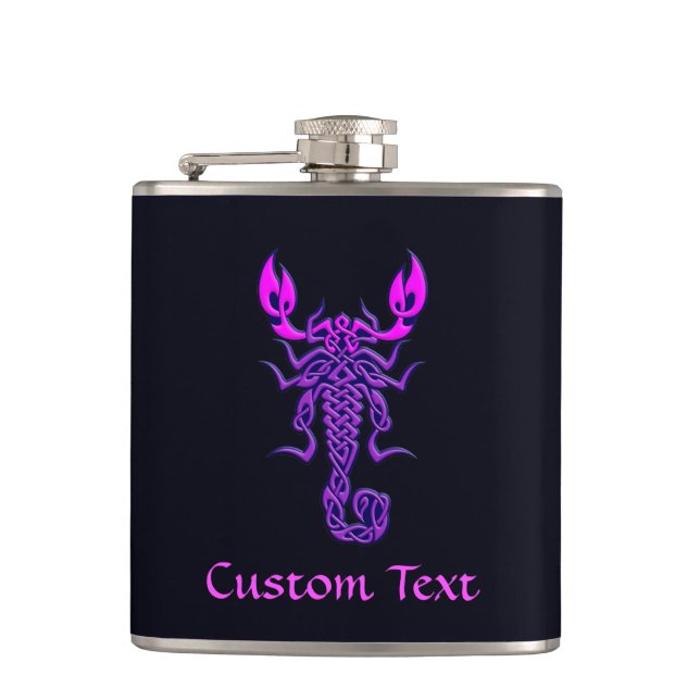 Purple Celtic Knot Scorpion Flask (Front)