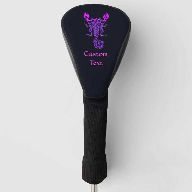 Purple Celtic Knot Scorpion Golf Head Cover (Front)