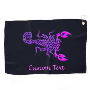 Purple Celtic Knot Scorpion Golf Towel