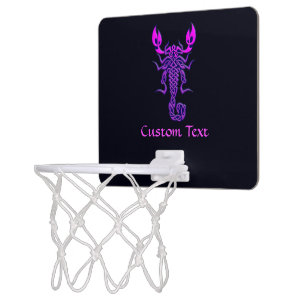 Purple Celtic Knot Scorpion Mini Basketball Hoop