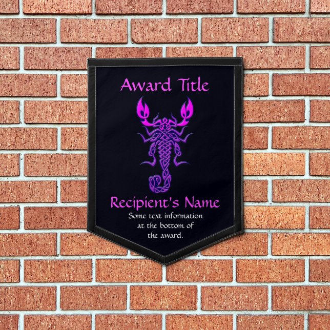 Purple Celtic Knot Scorpion Pennant (Insitu 1)