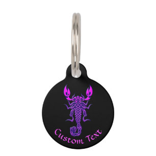 Purple Celtic Knot Scorpion Pet ID Tag