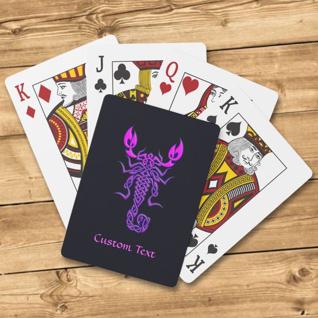 Purple Celtic Knot Scorpion Poker Cards (Creator Uploaded)